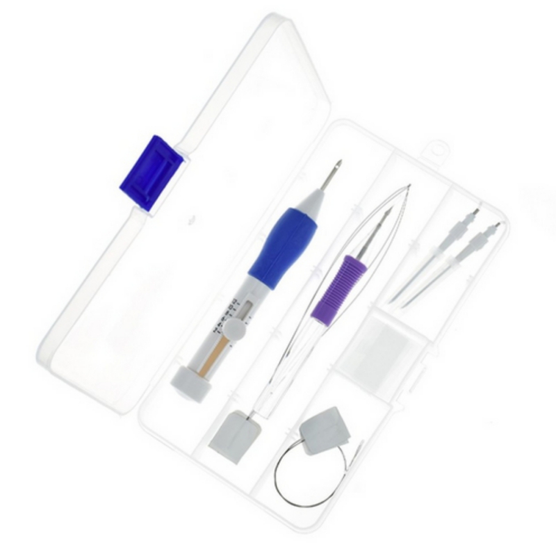 DIY Embroidery Punch Needle Kit Embroidery Pen Set Clothes Embroidery Knitting Sewing Needle Stitching Tool Set